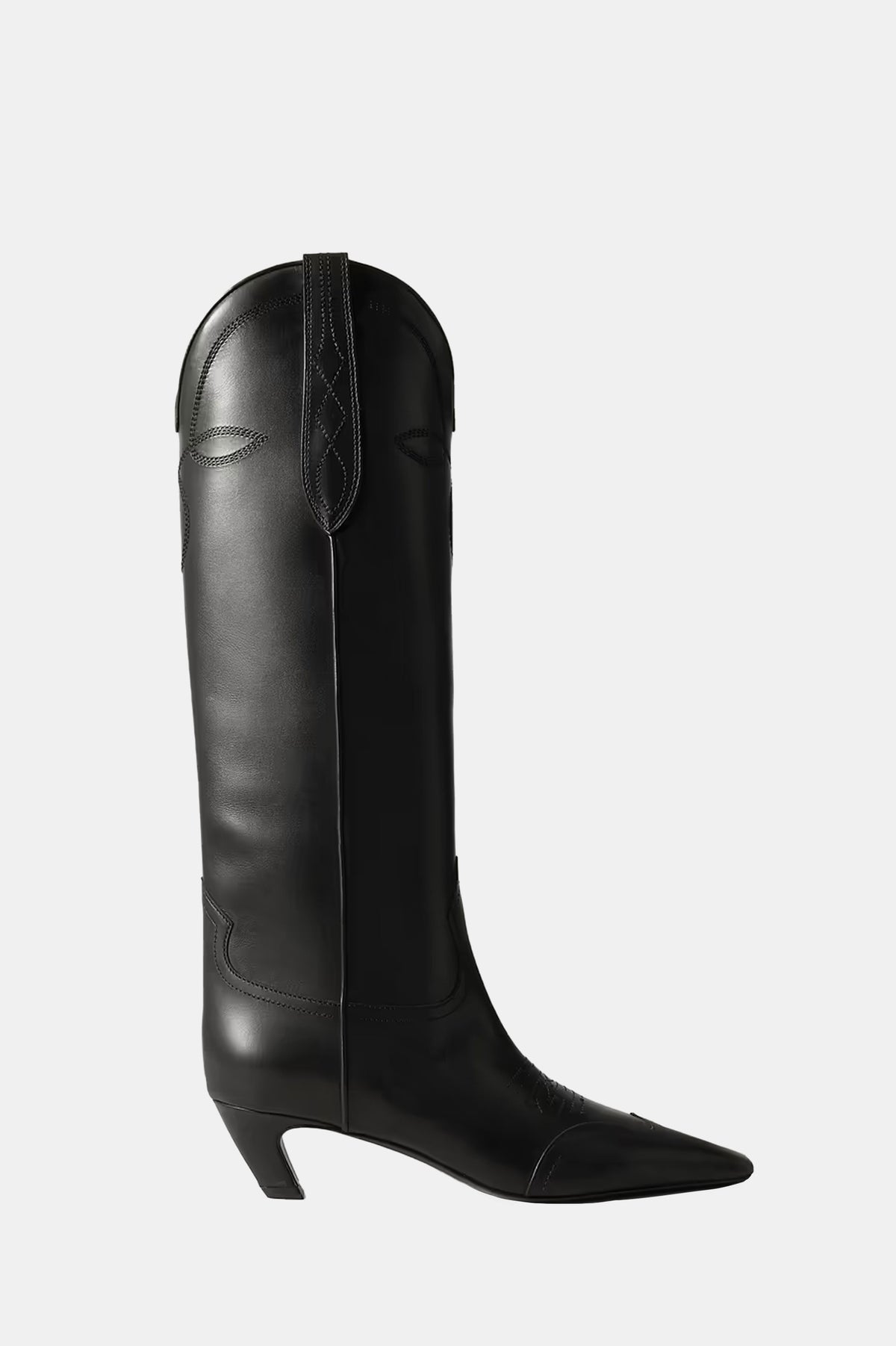 Dallas Knee High Boot in Black Leather