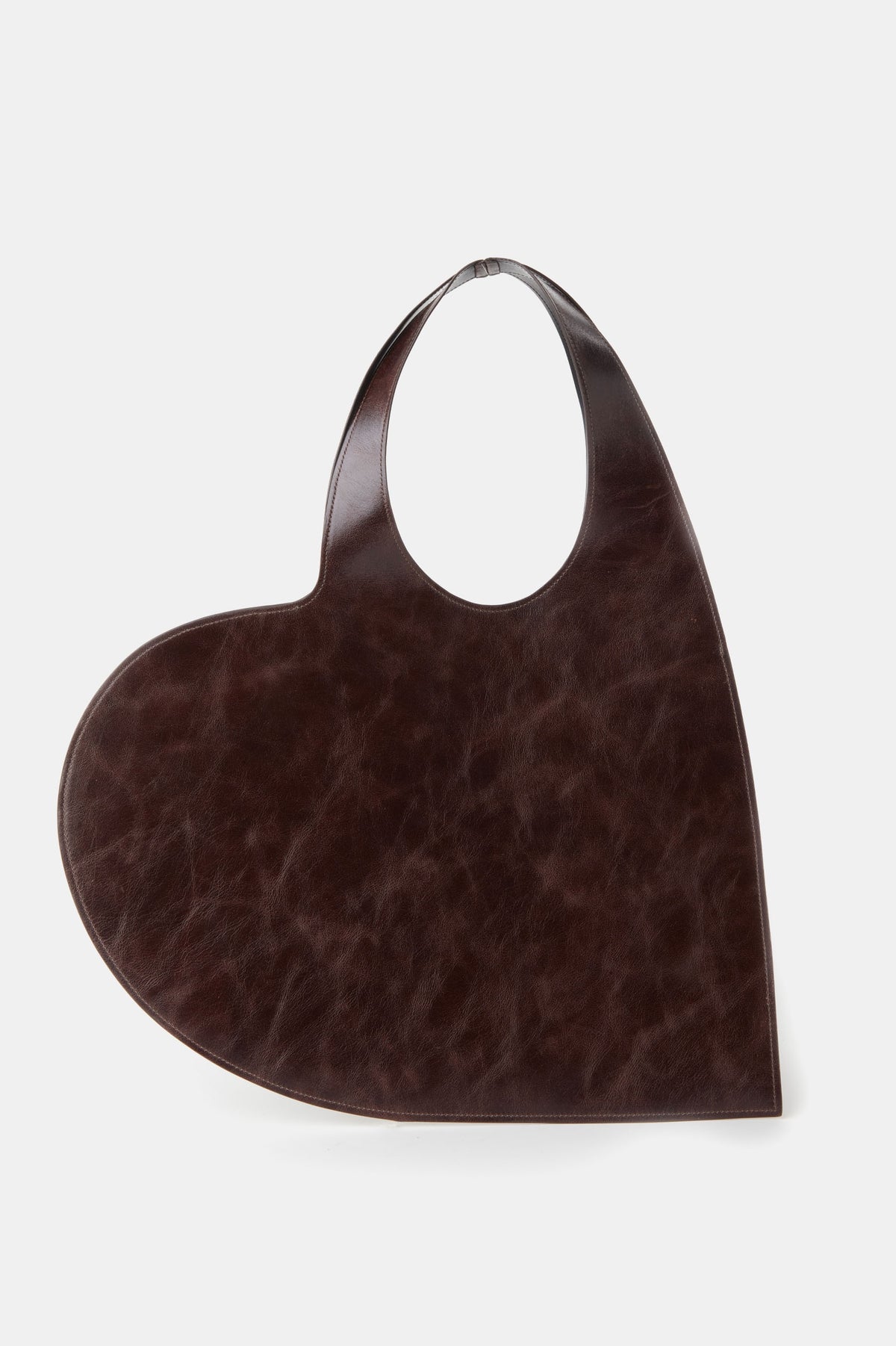 Heart Tote Bag in Brown