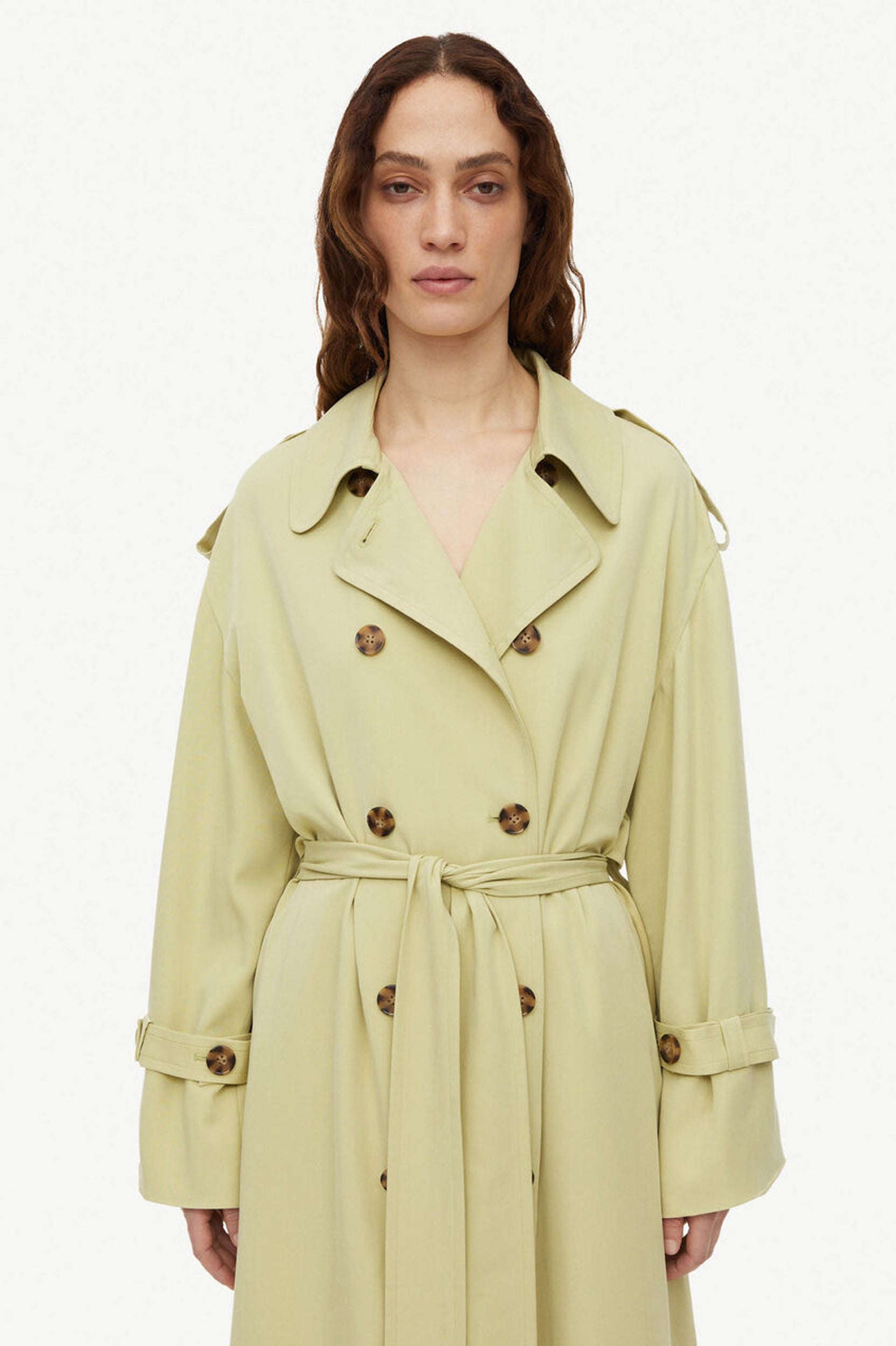 Alanis Trench Coat in Weeping Willow