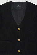 Anine Bing Anitta Jacket in Black Woven