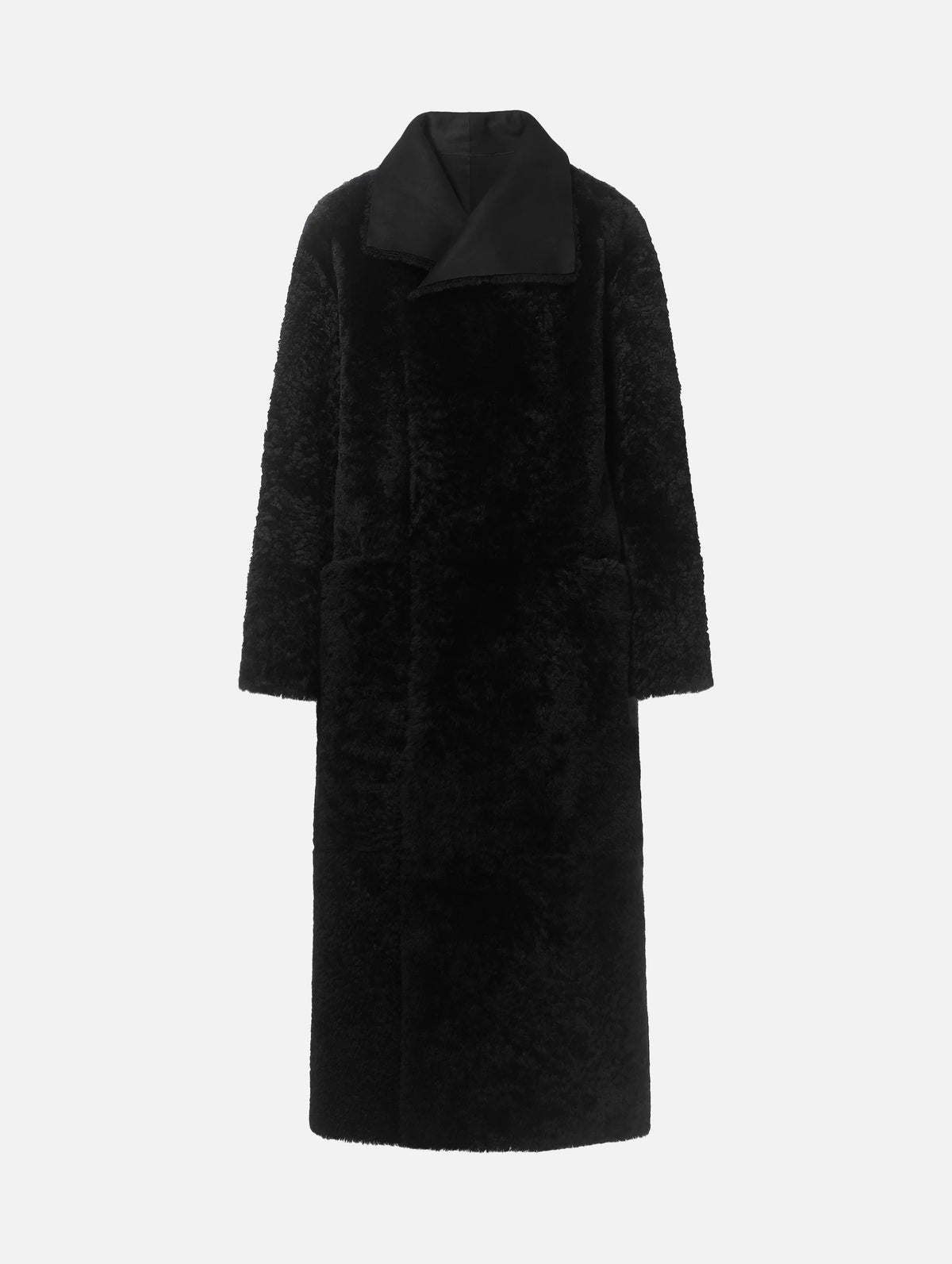 Birthday Shearling Coat in Black
