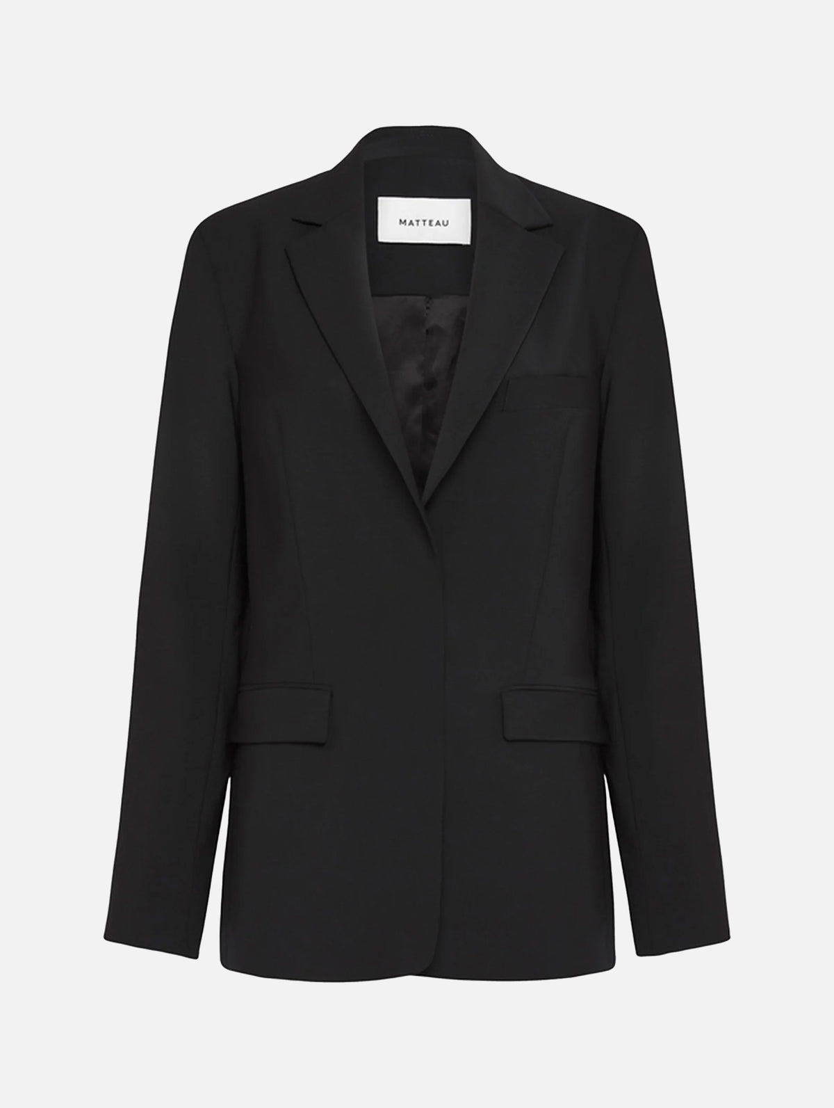 Relaxed Tailored Blazer in Black