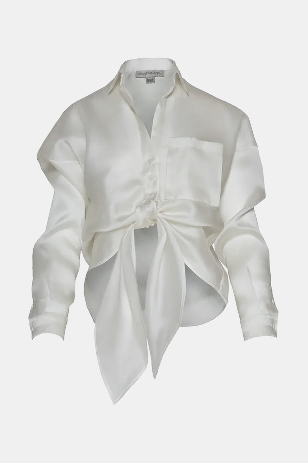 Calima Silk Blouse in Off White