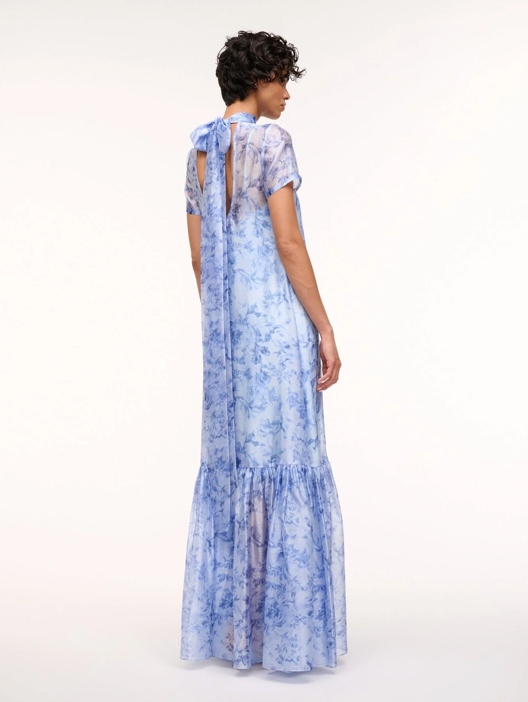 Calluna Dress in Periwinkle Floral Blue