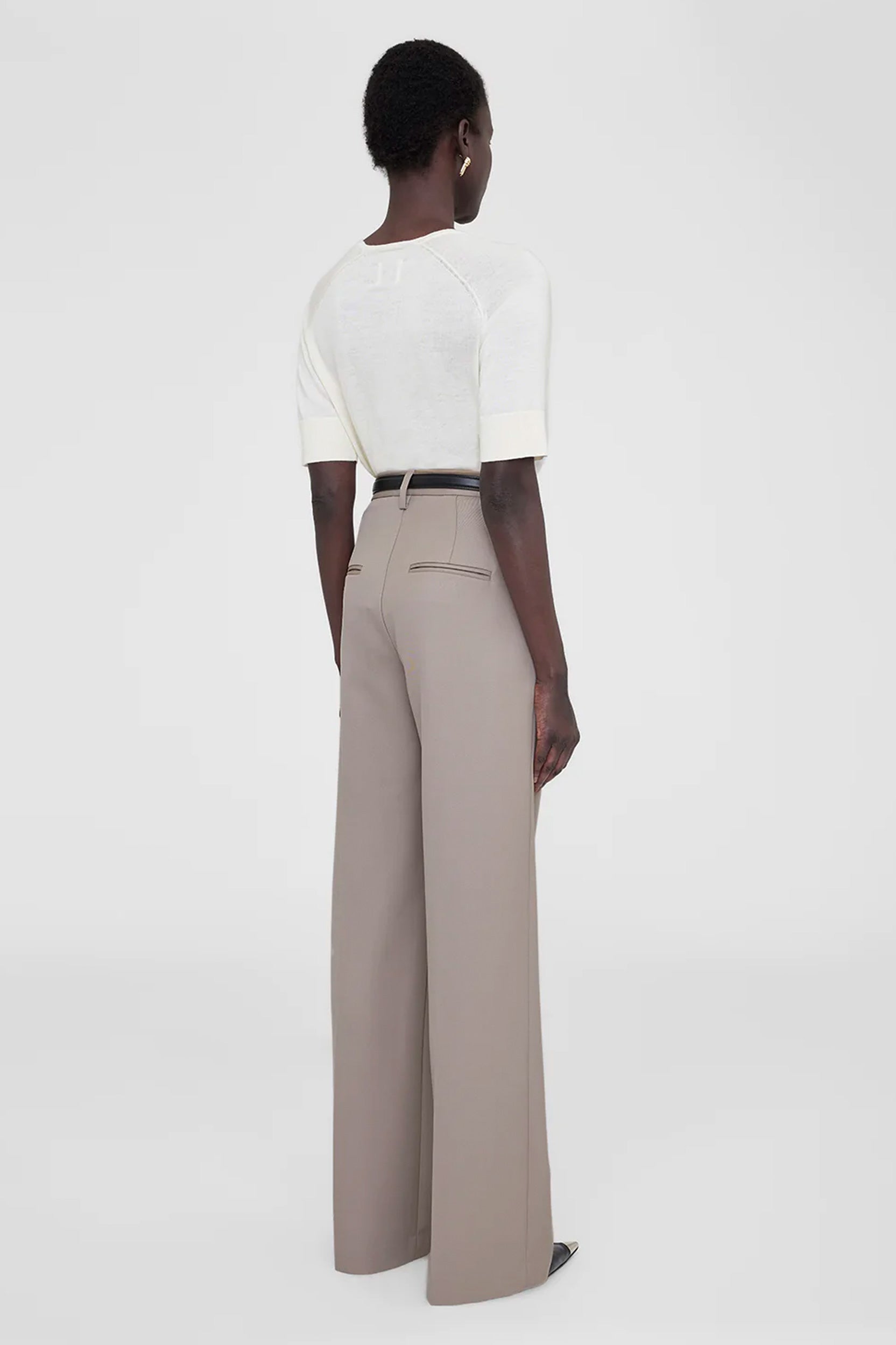 Carrie Pant in Taupe