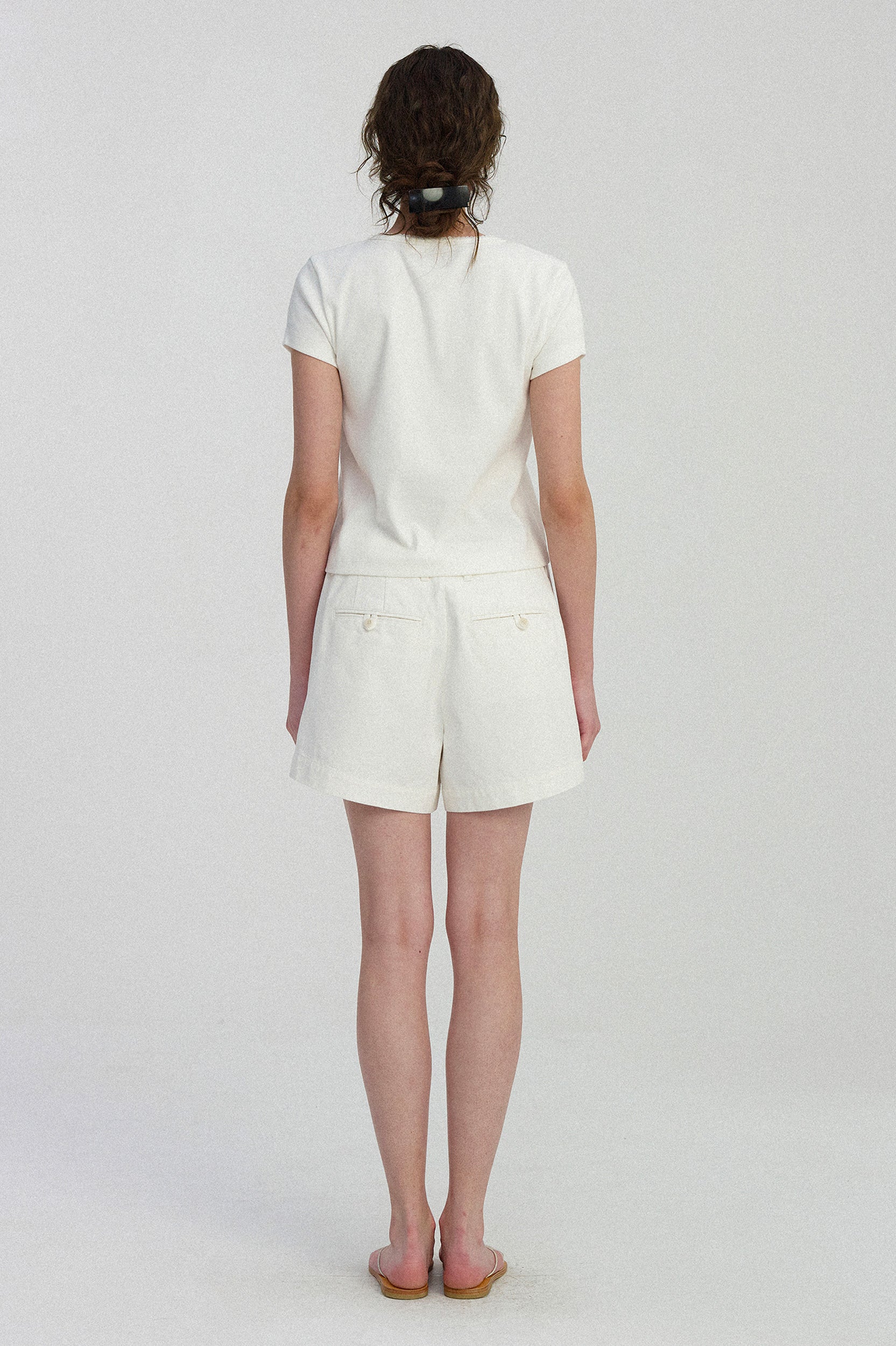 Chino Mini Cotton Short in White