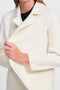 Theory Clairene Wool Cashmere Coat in Ivory