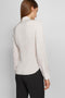 Theory Fitted Silk Georgette Shirt in Ivory