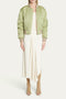 Victoria Beckham Cropped Bomber Jacket in Avacado