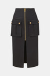 Veronica Beard Dallas Cargo Skirt in Black