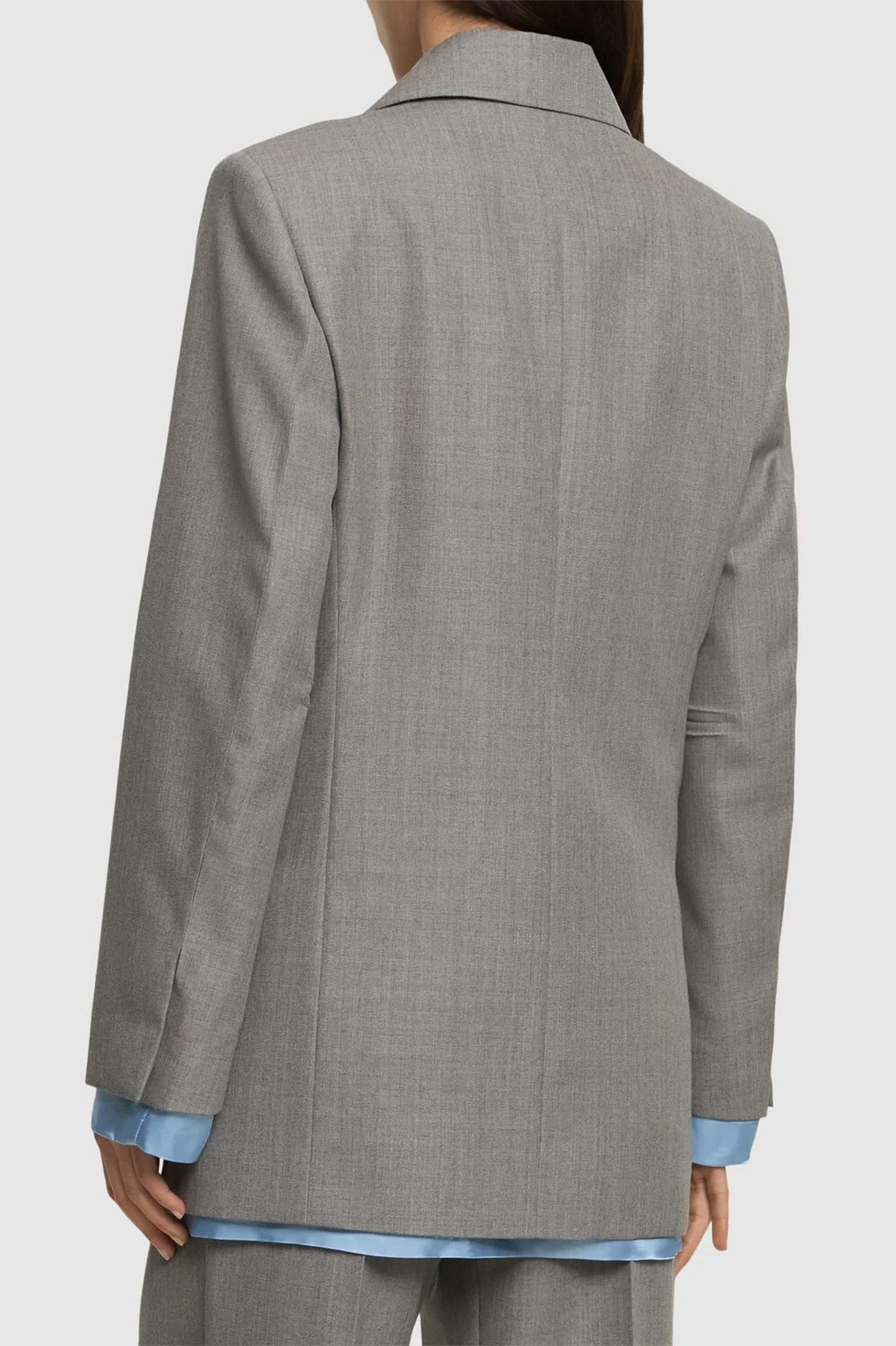 Darted Sleeve Tailored Jacket in Titanium