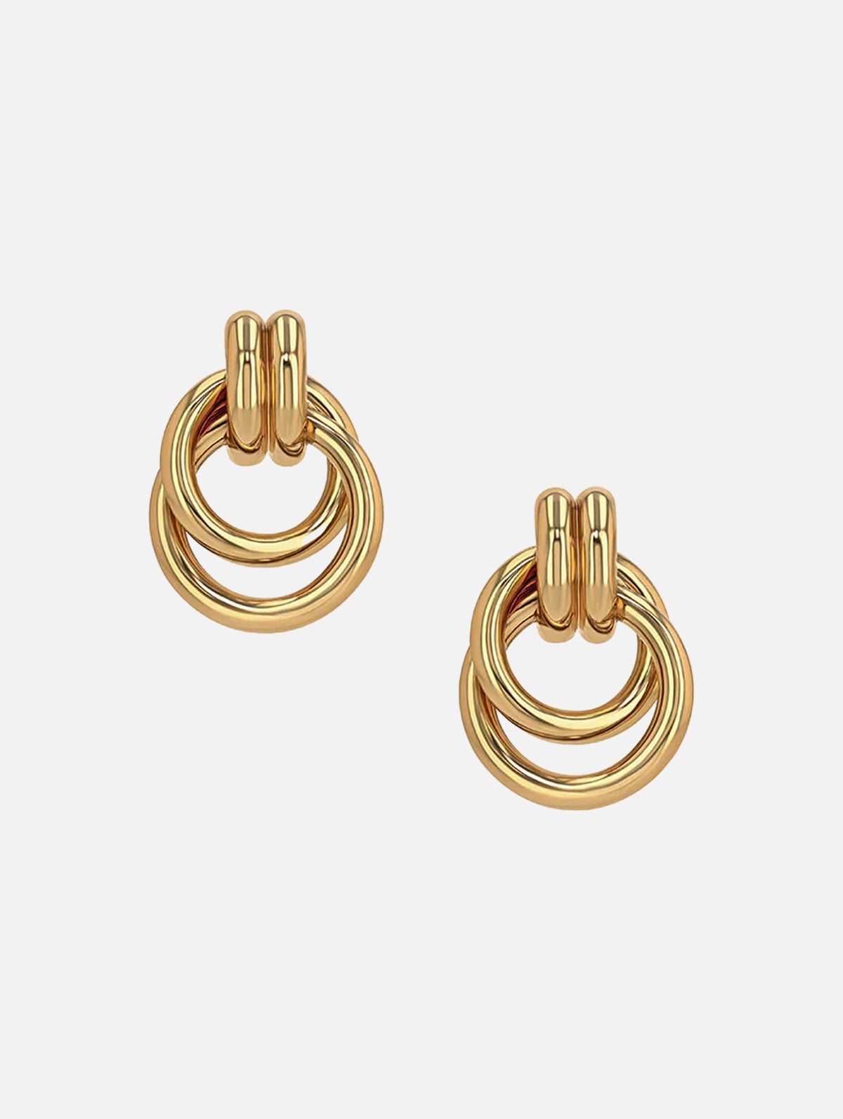 Double Knot Earrings in Gold