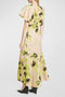 Victoria Beckham Drape Shoulder Dress in Peach Lime