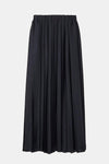 Tibi Feather Weight Pleated Skirt in Navy