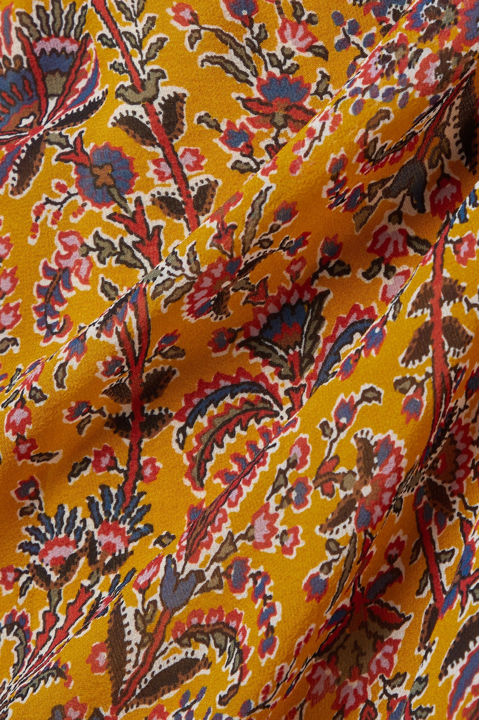 Ferrara Silk Dress in Saffron Multi