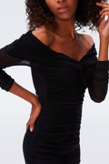 Diane Von Furstenberg Ganesa Mini Dress in Black