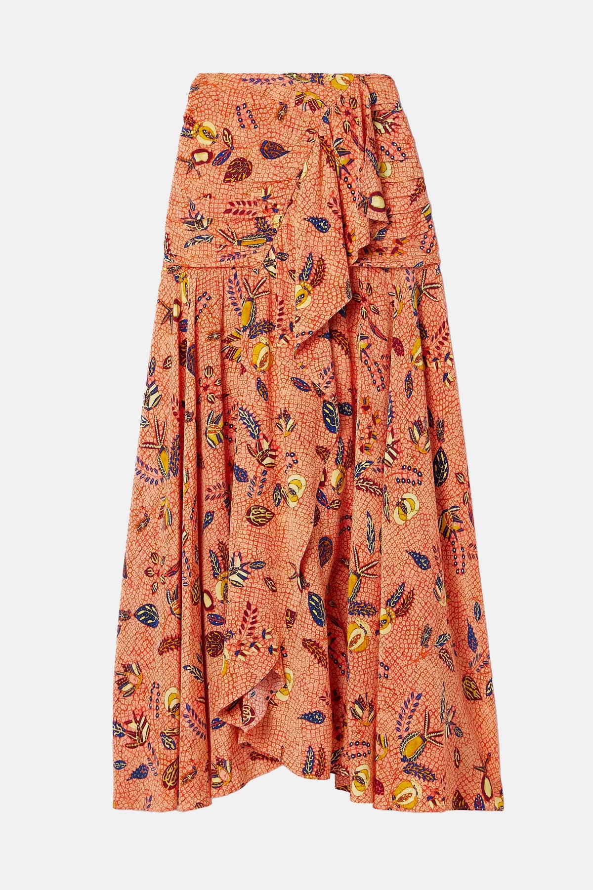 Georgina Silk Skirt in Cherry Blossom