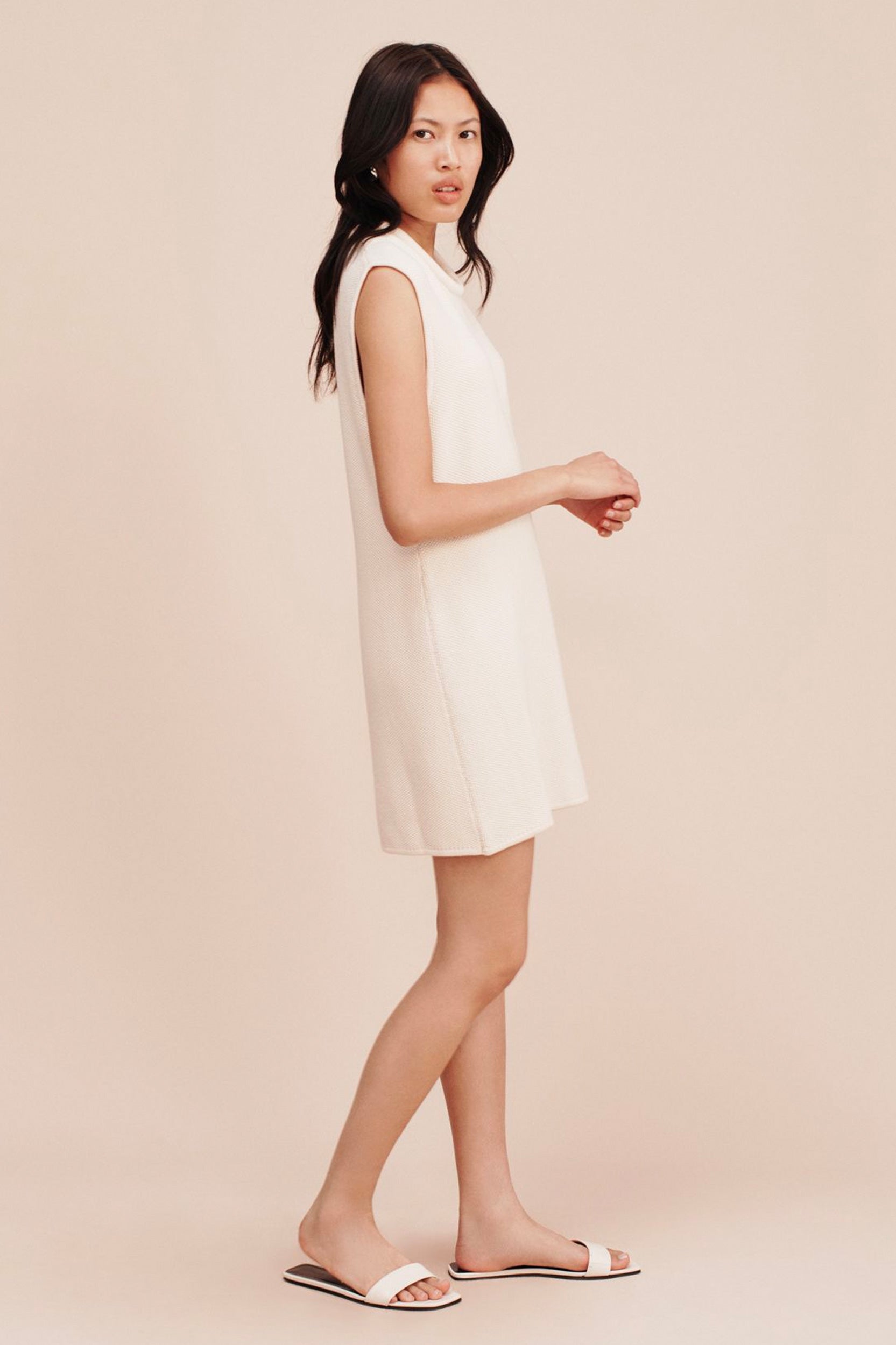 Harlee Mini Dress in Cream