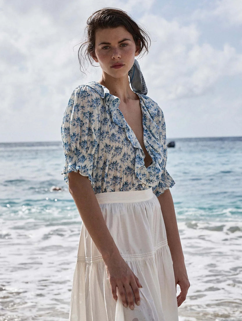 Henri Top in Alice Blue