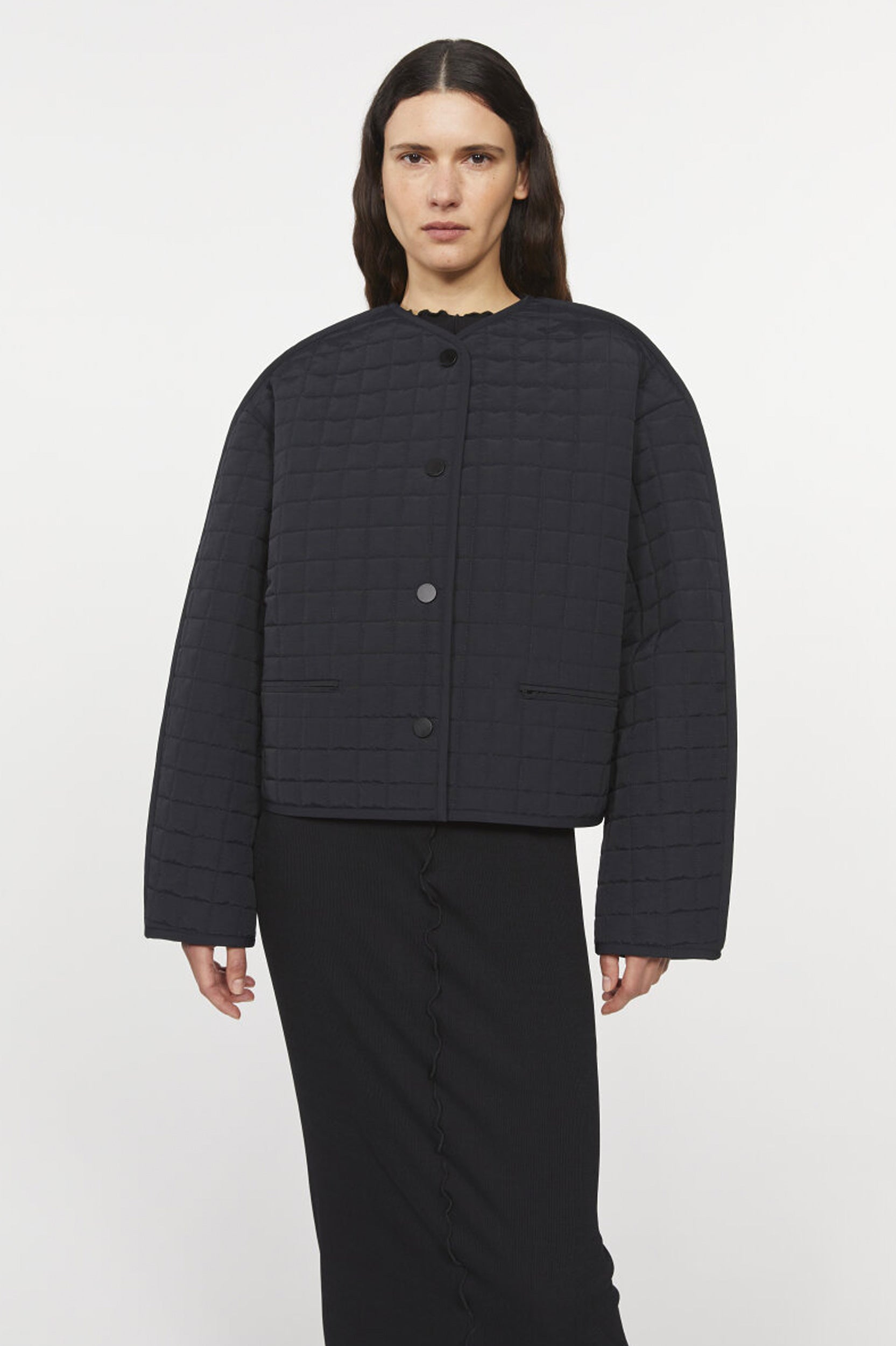 Hera Quilted Jacket in Black
