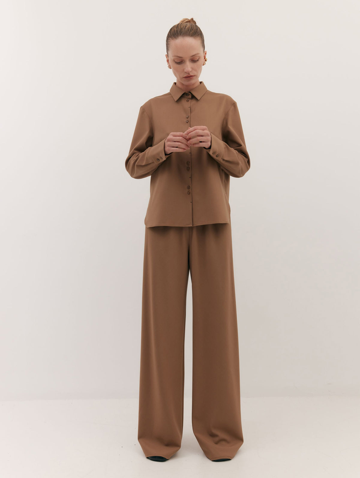 Irving Trouser in Wool Suiting Camel