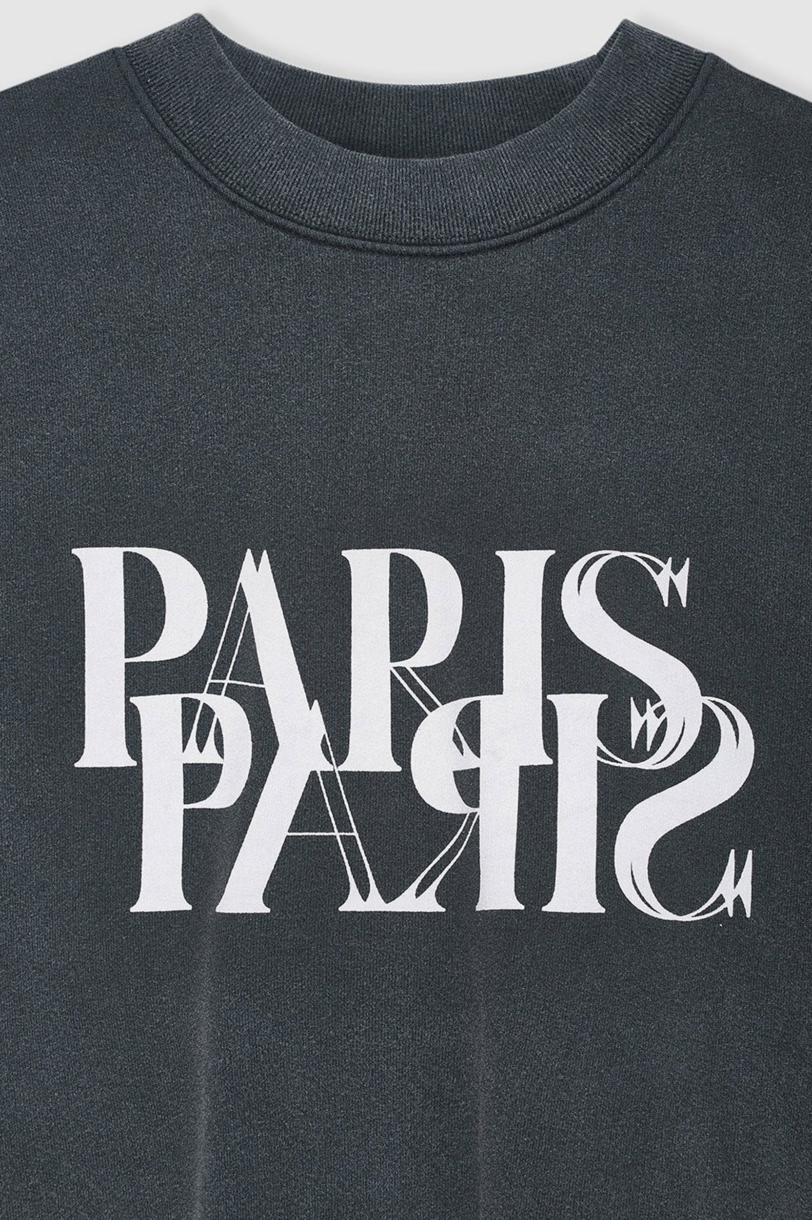 Jaci Sweatshirt Paris in Washed Black