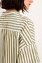 Alex Mill Jo Cotton Shirt in Olive Stripe