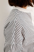Alex Mill Jo Popover Shirt in Black Stripe