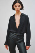 Nili Lotan Julien Silk Shirt in Black