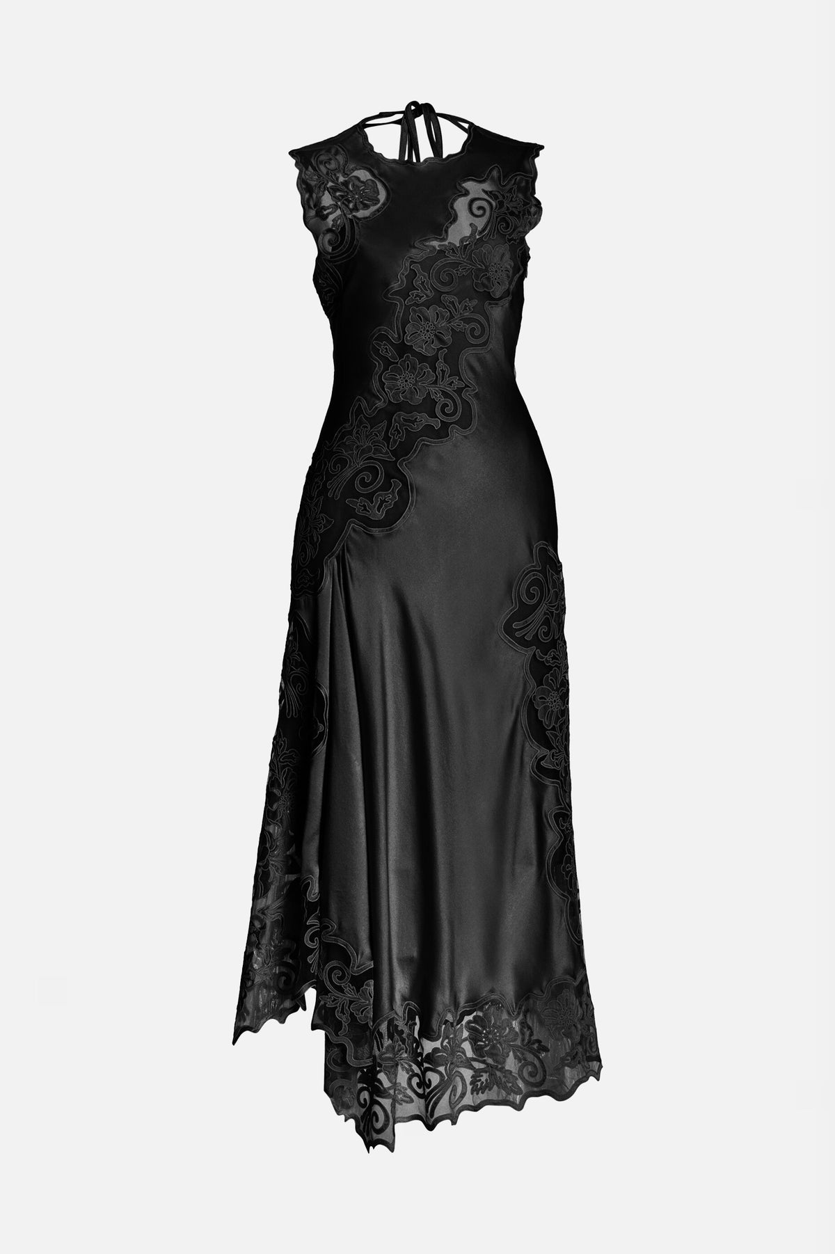 Kaia Silk Dress in Noir