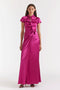 Saloni London Kelly Long Dress in Pink Flambé