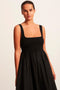Matteau Knit and Cotton Dress in Black
