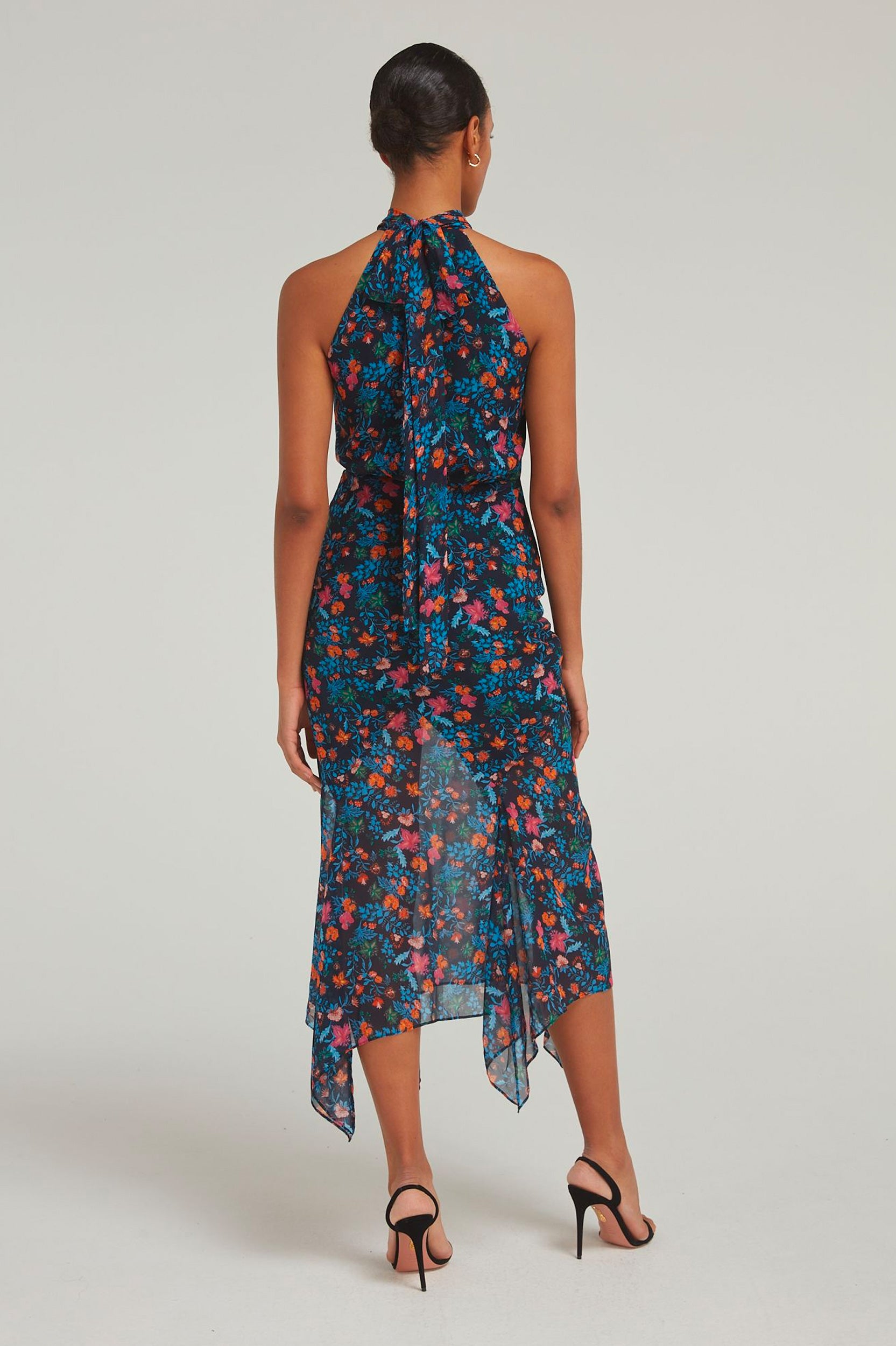 Lila Dress in Floral Midnight