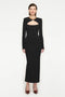 Roland Mouret Long Sleeve Knit Midi Dress in Black