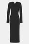 Roland Mouret Long Sleeve Knit Midi Dress in Black