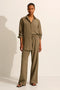 Matteau Long Sleeve Silk Shirt in Willow