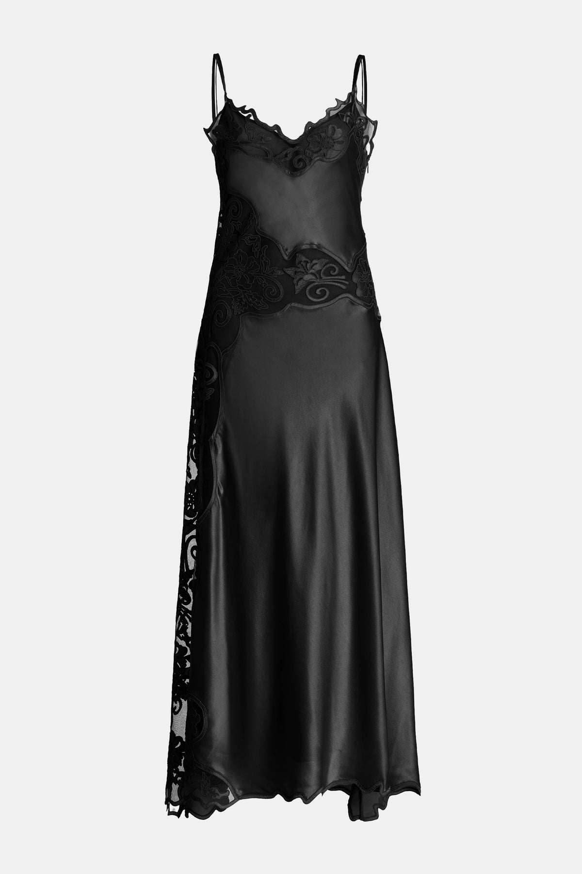 Lucienne Silk Dress in Noir