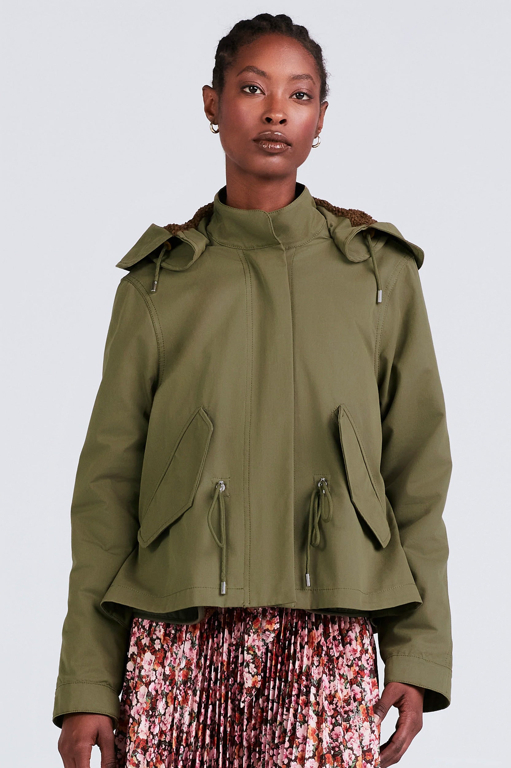 Marisa Parka Coat in Army Green