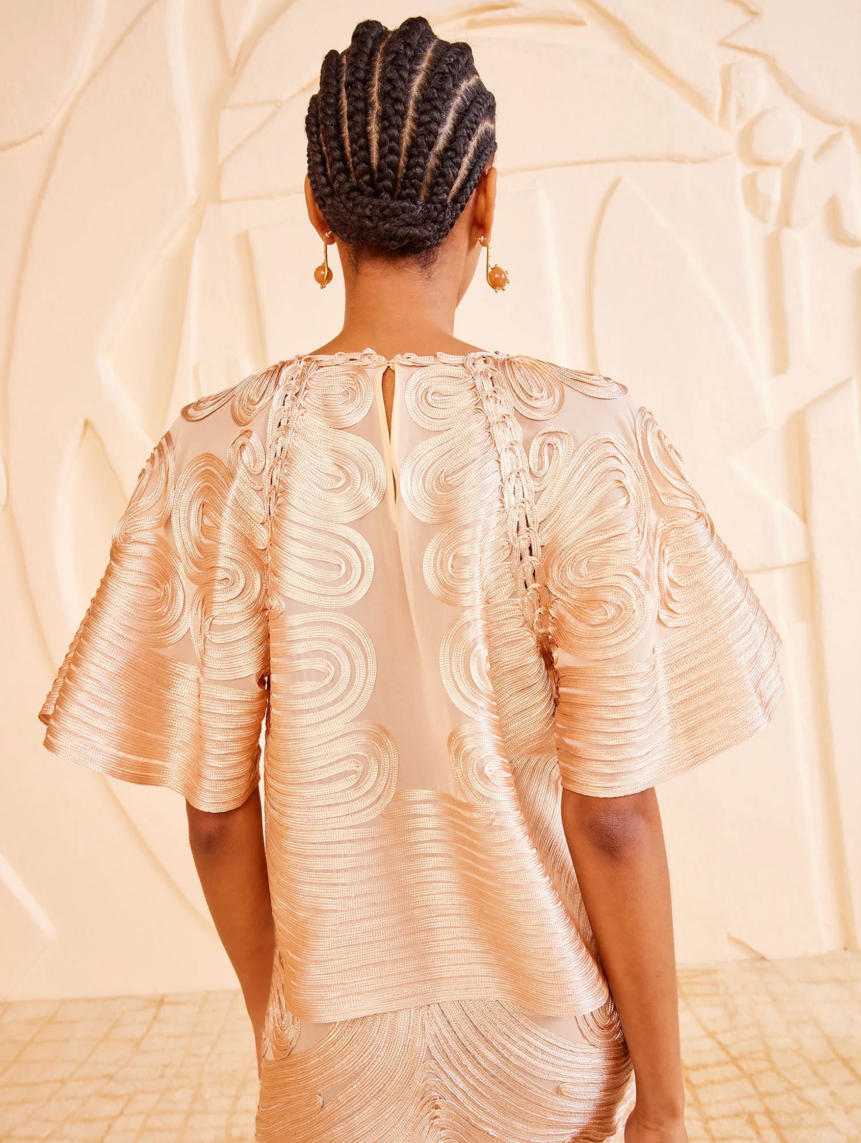 Marlo Silk Top in Peony