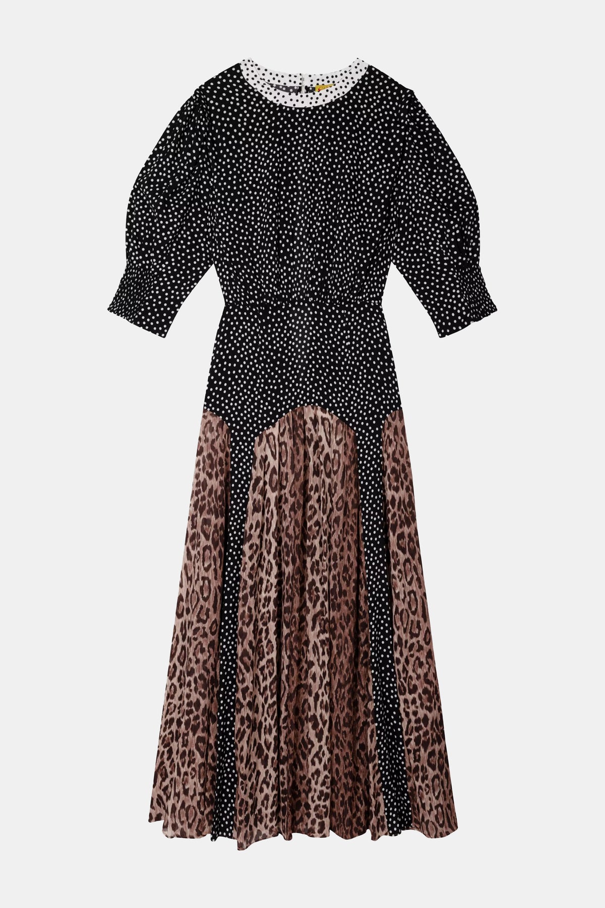 Meg Dress in Leopard Polka Dot