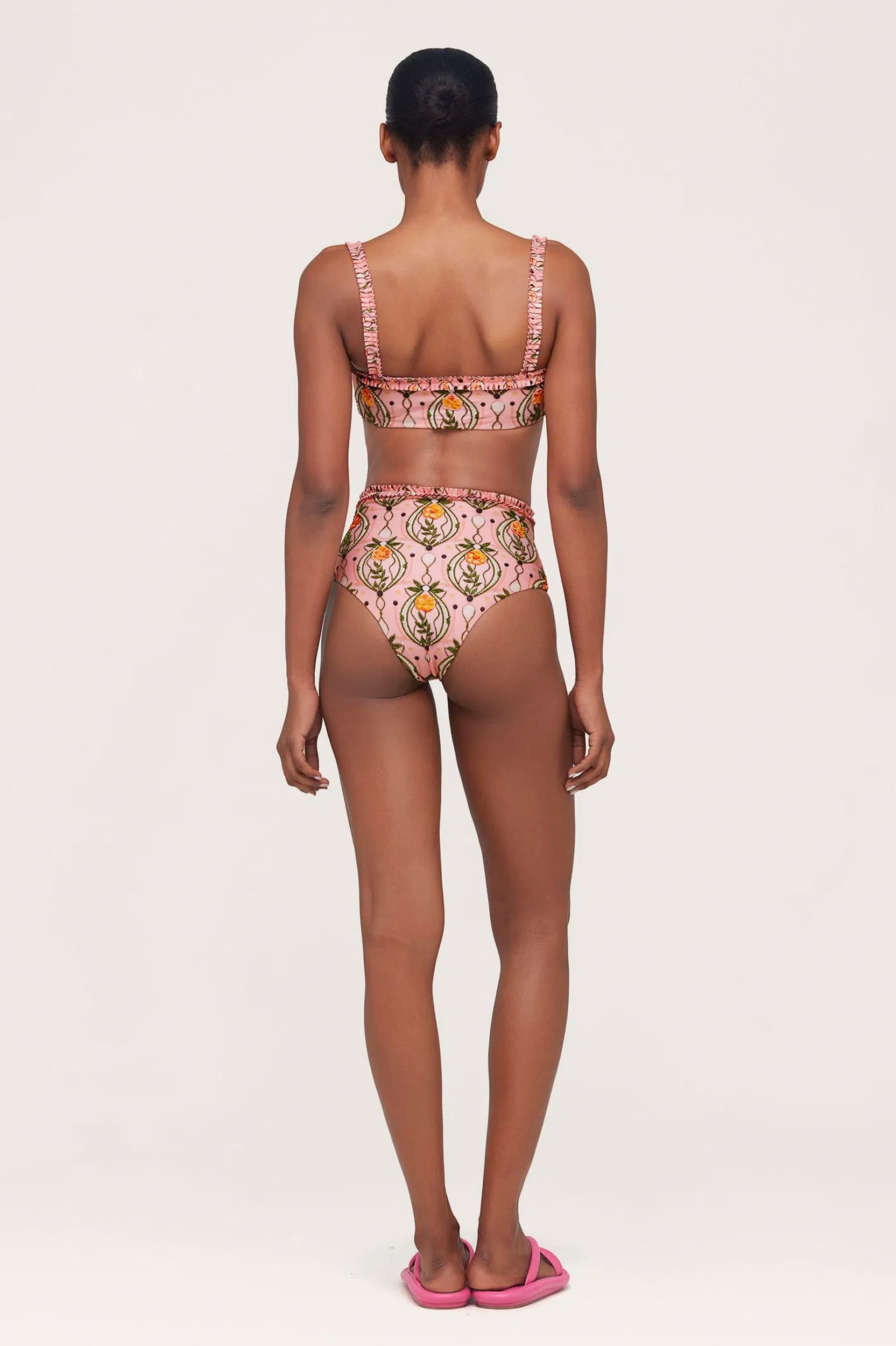 Nopal Lunar Hand-Embroidered Bikini Set