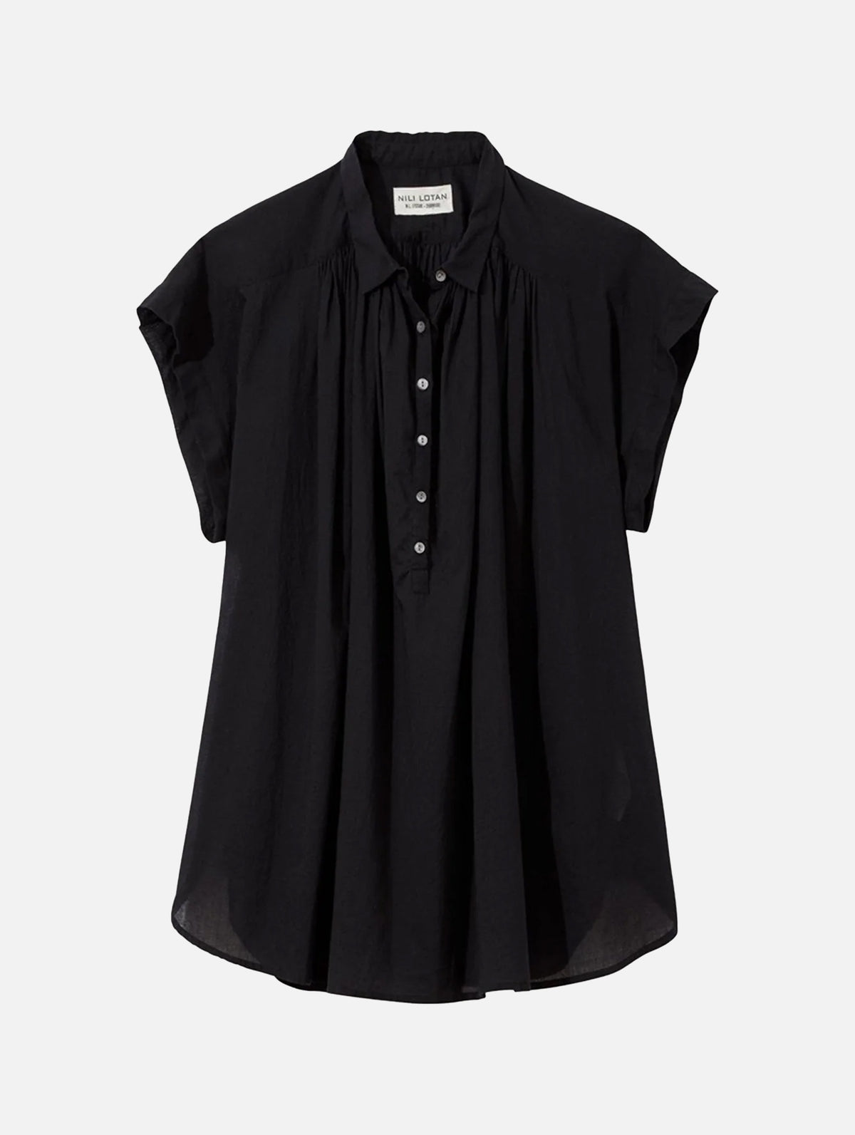 Normandy Cotton Blouse in Black
