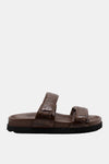 GIA BORGHINI Perni 11 Croc Sandal in Chocolate
