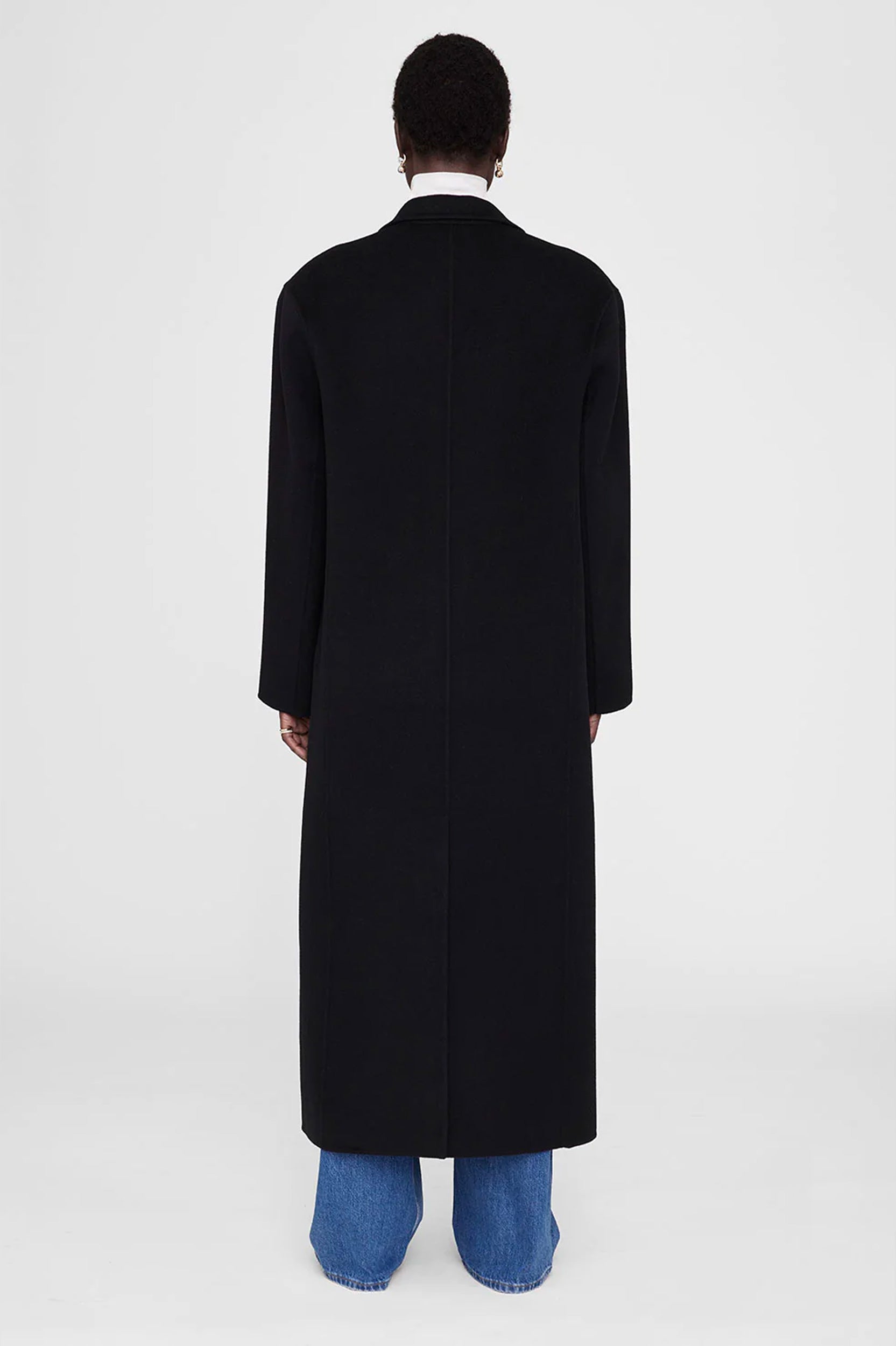 Quinn Coat in Black Cashmere Blend