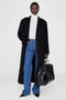 Anine Bing Quinn Coat in Black Cashmere Blend
