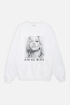 Anine Bing Ramona Sweatshirt Kate Moss in White