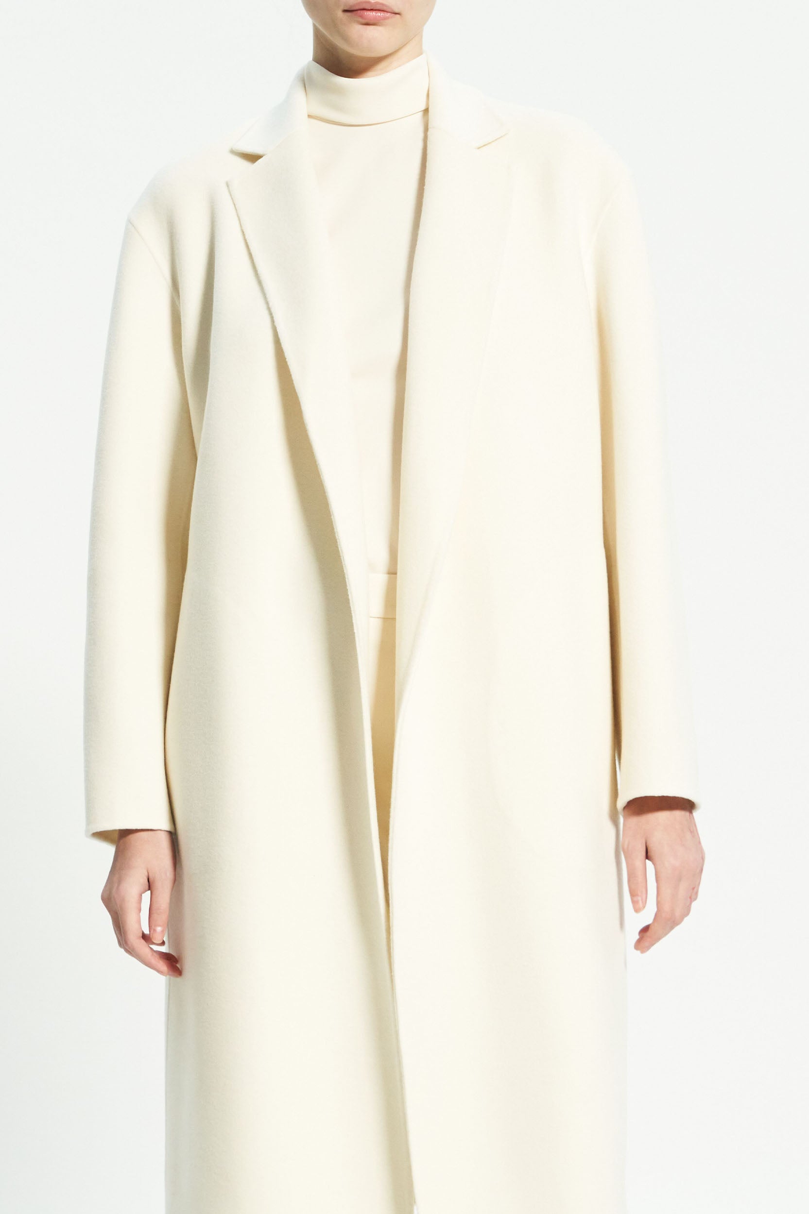 Relaxed Coat in Ivory
