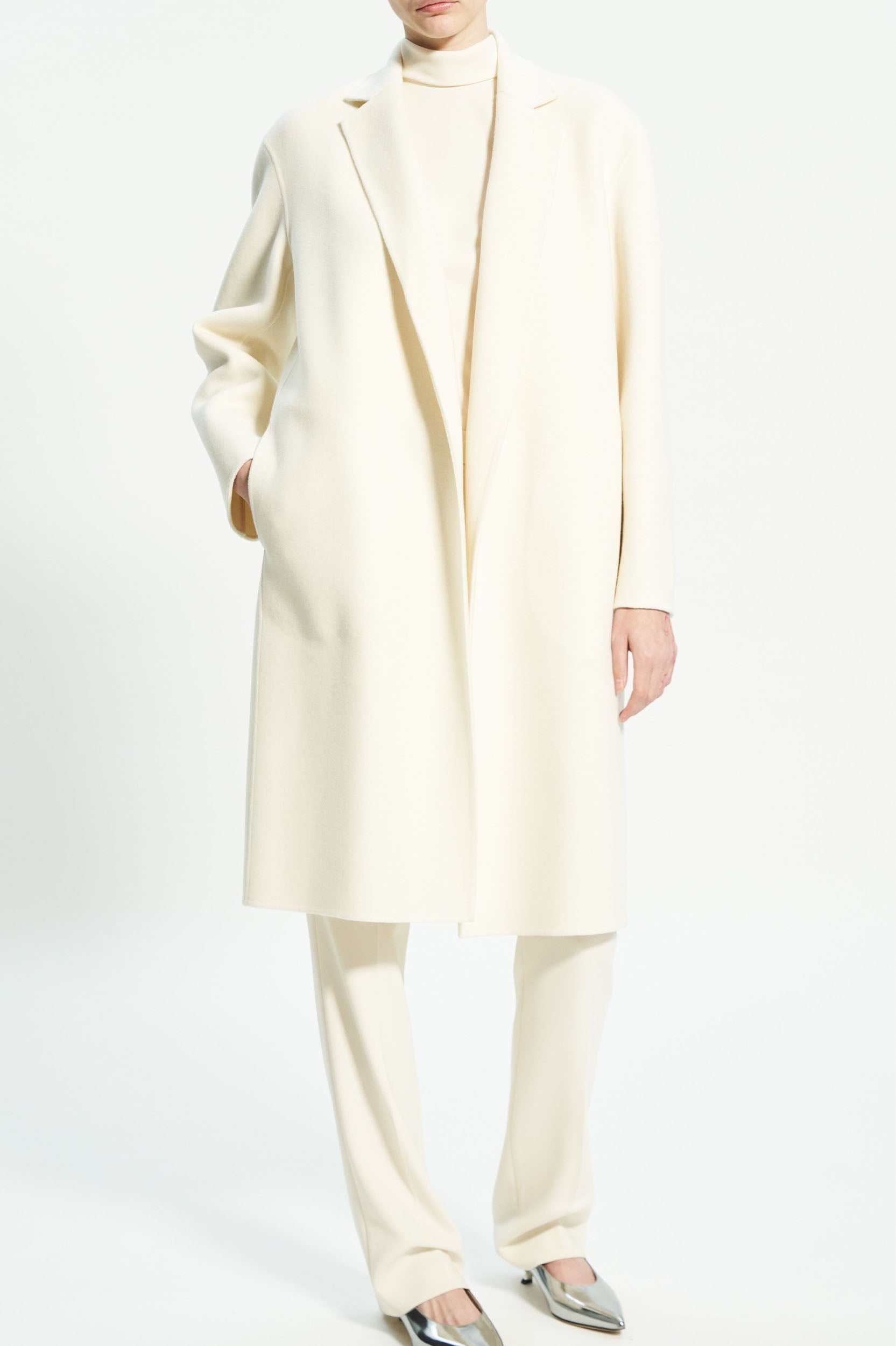 Relaxed Coat in Ivory