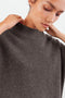 Soft Goat Round Neck Cashmere Top in Wood