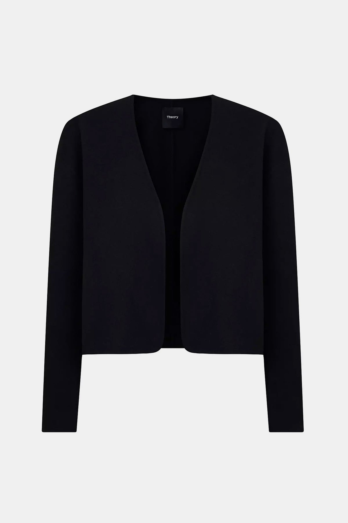 Rounded Crop Jacket in Black